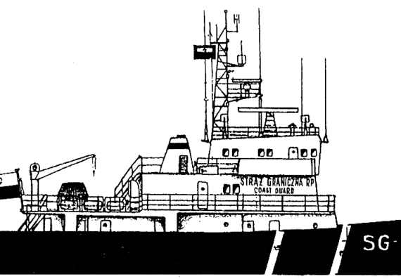 Корабль ORP SG-312 Kaper-2 [SKS-40 Patrol Boat] - чертежи, габариты, рисунки